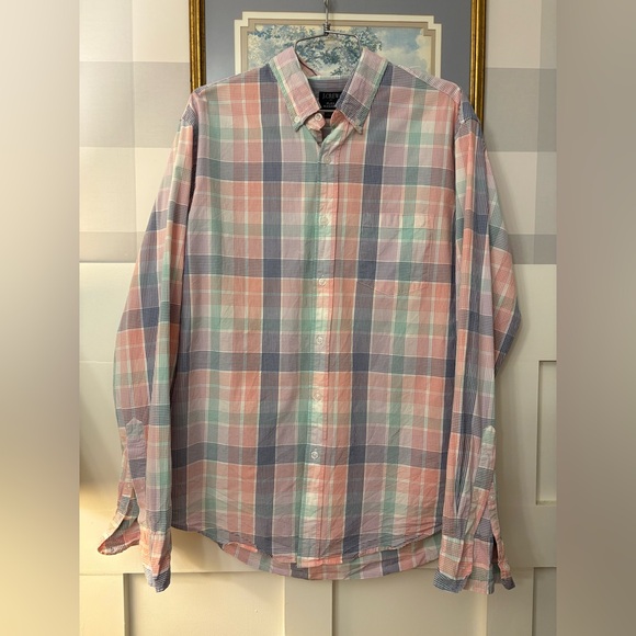 J. Crew Other - J. Crew Men's Pastel Plaid Button Down Shirt Size Large
